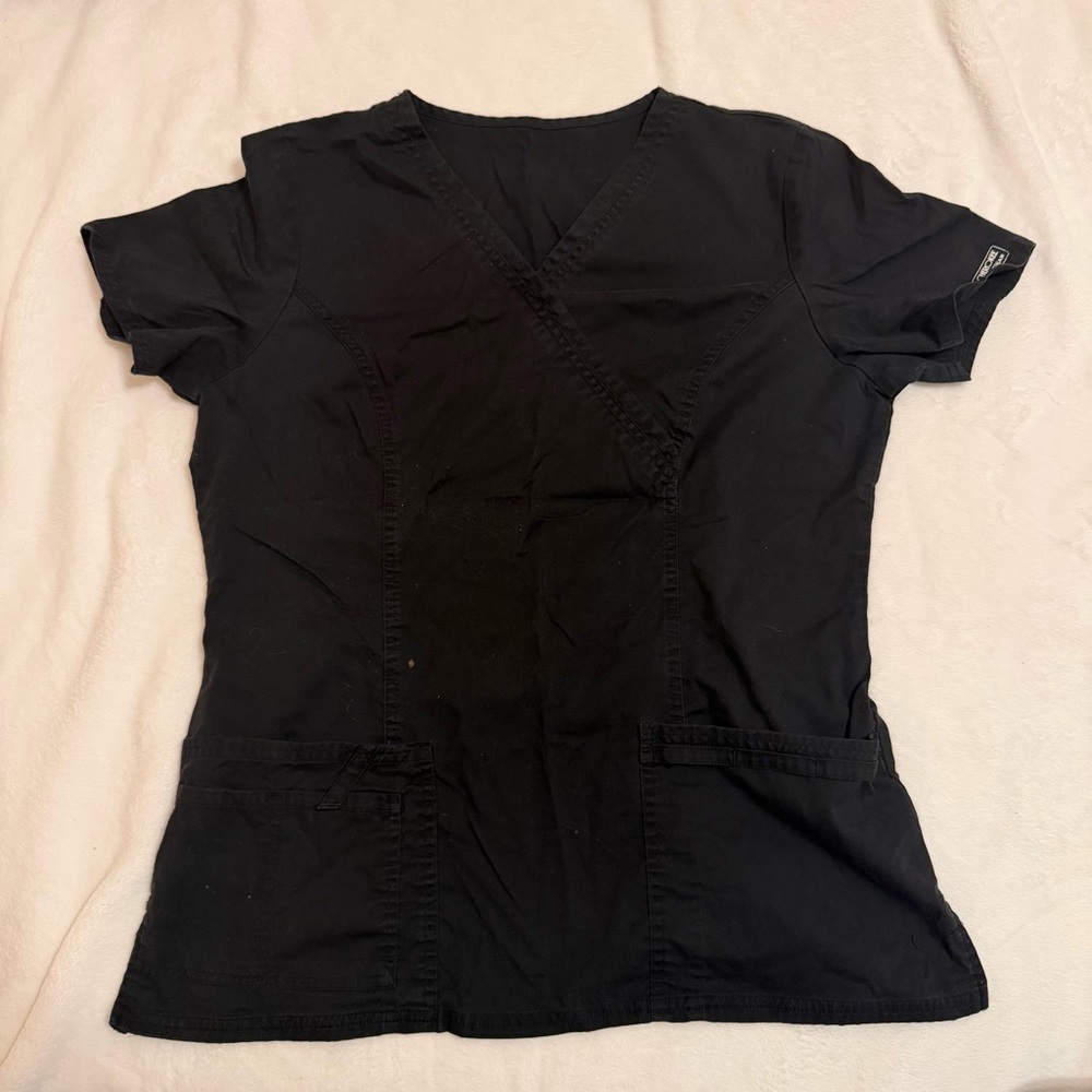 Cherokee Black Crossover Scrub Top